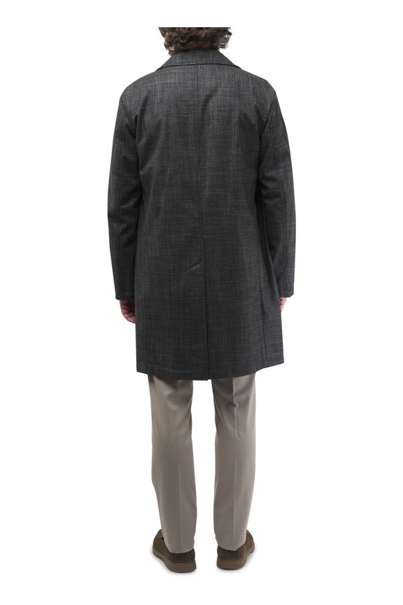 Canali - Gray Wool, Silk & Cashmere Raincoat