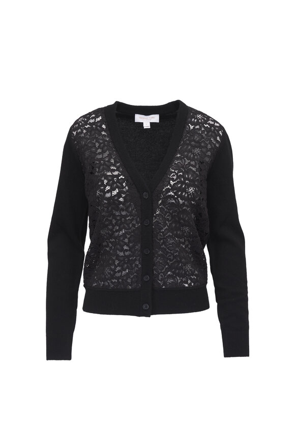 VALENTINOお袖ローズニットXS Valentino - White Butterfly & Rose Embroidered Wool Sweater
