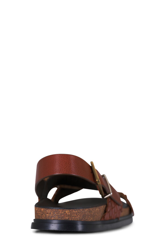 The Row Buckle Woven Leather Sandal - view 3