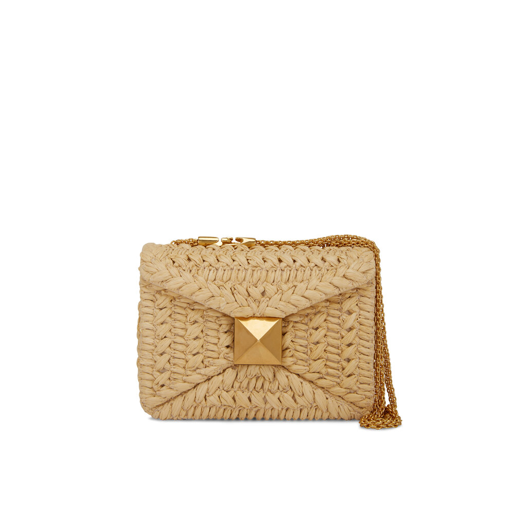 【関税&送料込】Valentino Garavani Bijoux Brown Valentino V Logo Chain Shoulder Bag, Brown (1W2B0K80ZHF