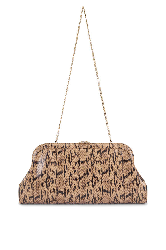 Jimmy Choo Skylar Chai Embossed Leather Clutch - view 2