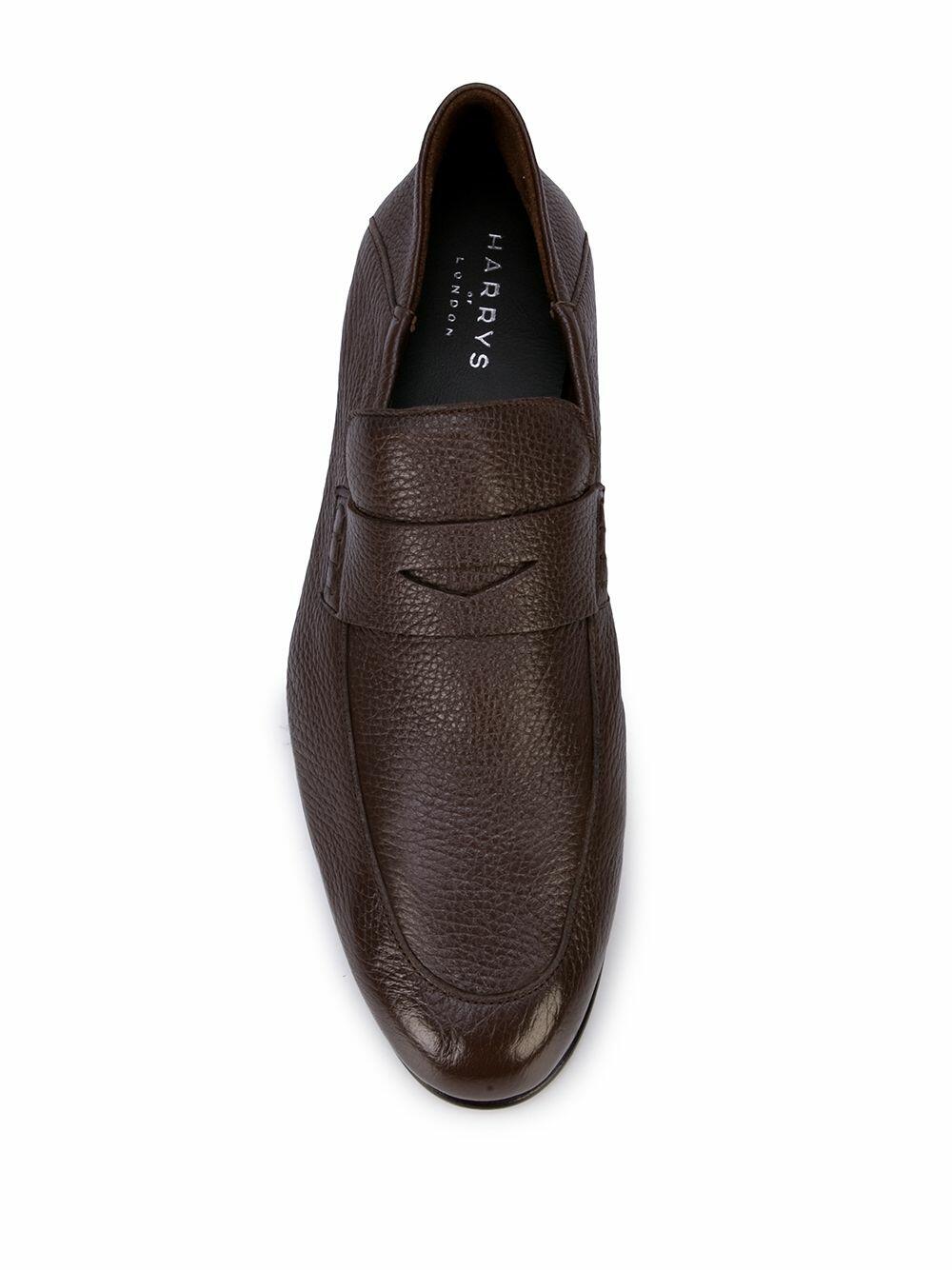 Harrys of London - Edward Dark Brown Deerskin Penny Loafer