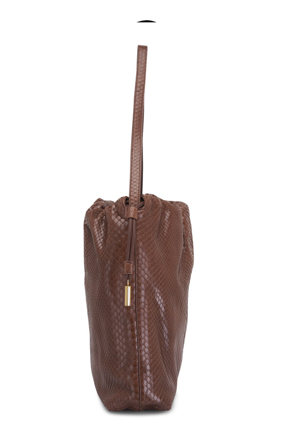 The Row - Angy Brown Python Hobo Bag 