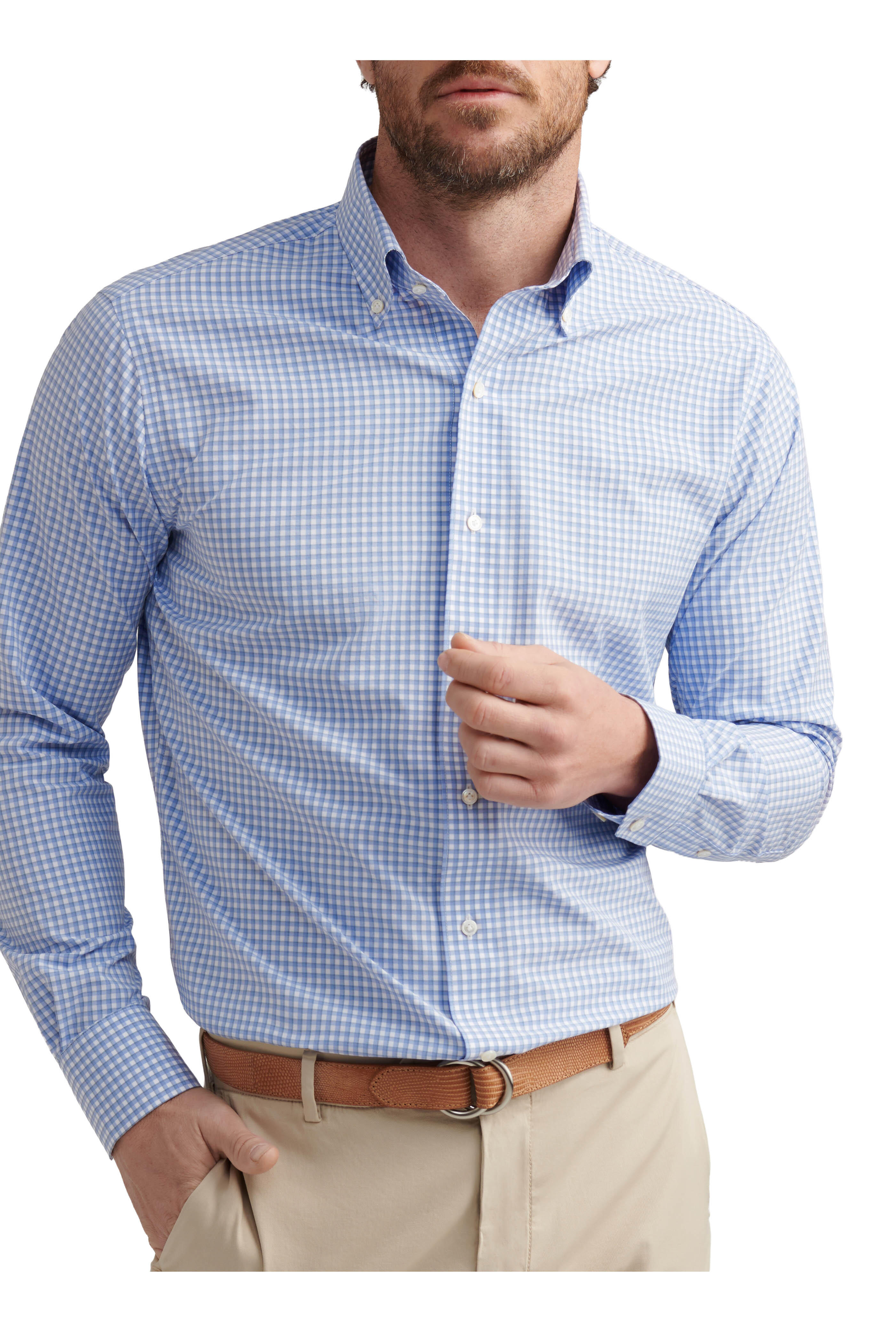 Peter Millar - Mitchell Wisteria Blue Check Sport Shirt