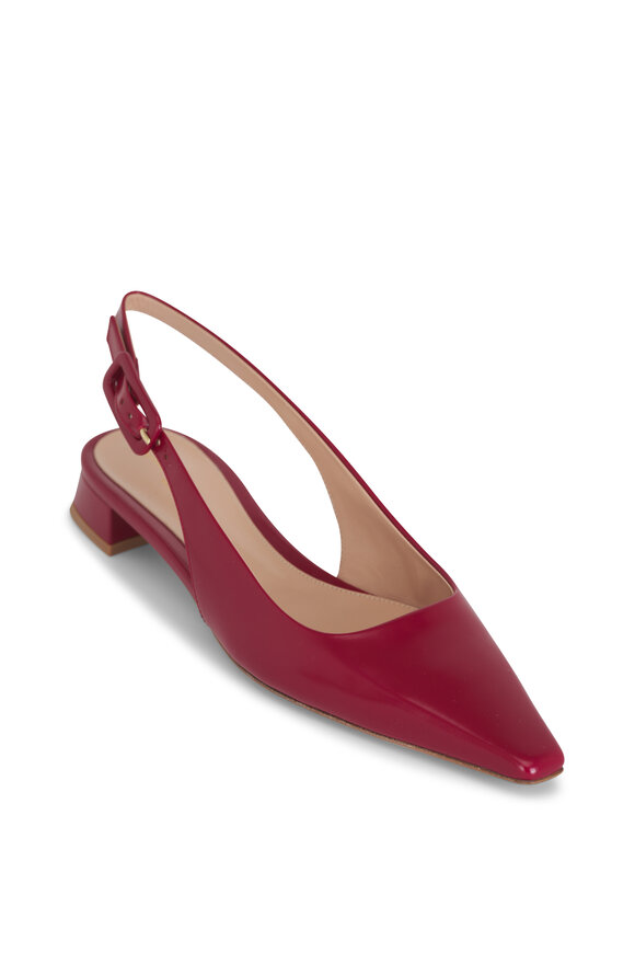 Gianvito Rossi Rouge Patent Leather Slingback, 20mm