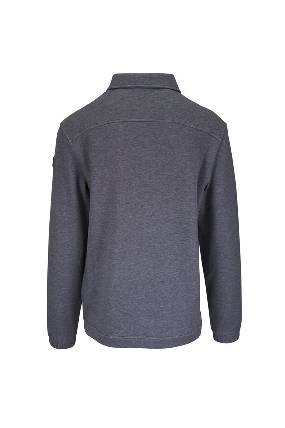 Moncler Gray Long Sleeve Pocket Polo - view 2