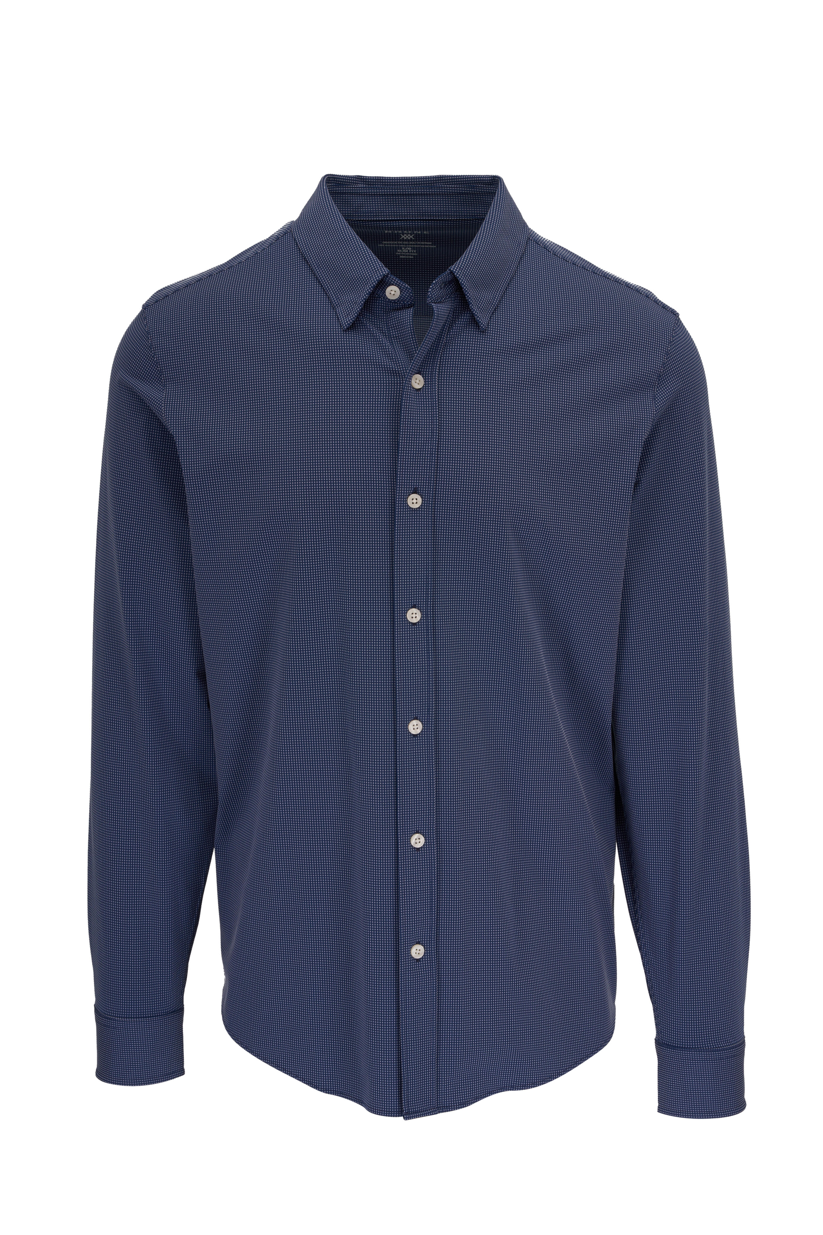 Rhone Apparel - Commuter Blue Geometric Dot Shirt