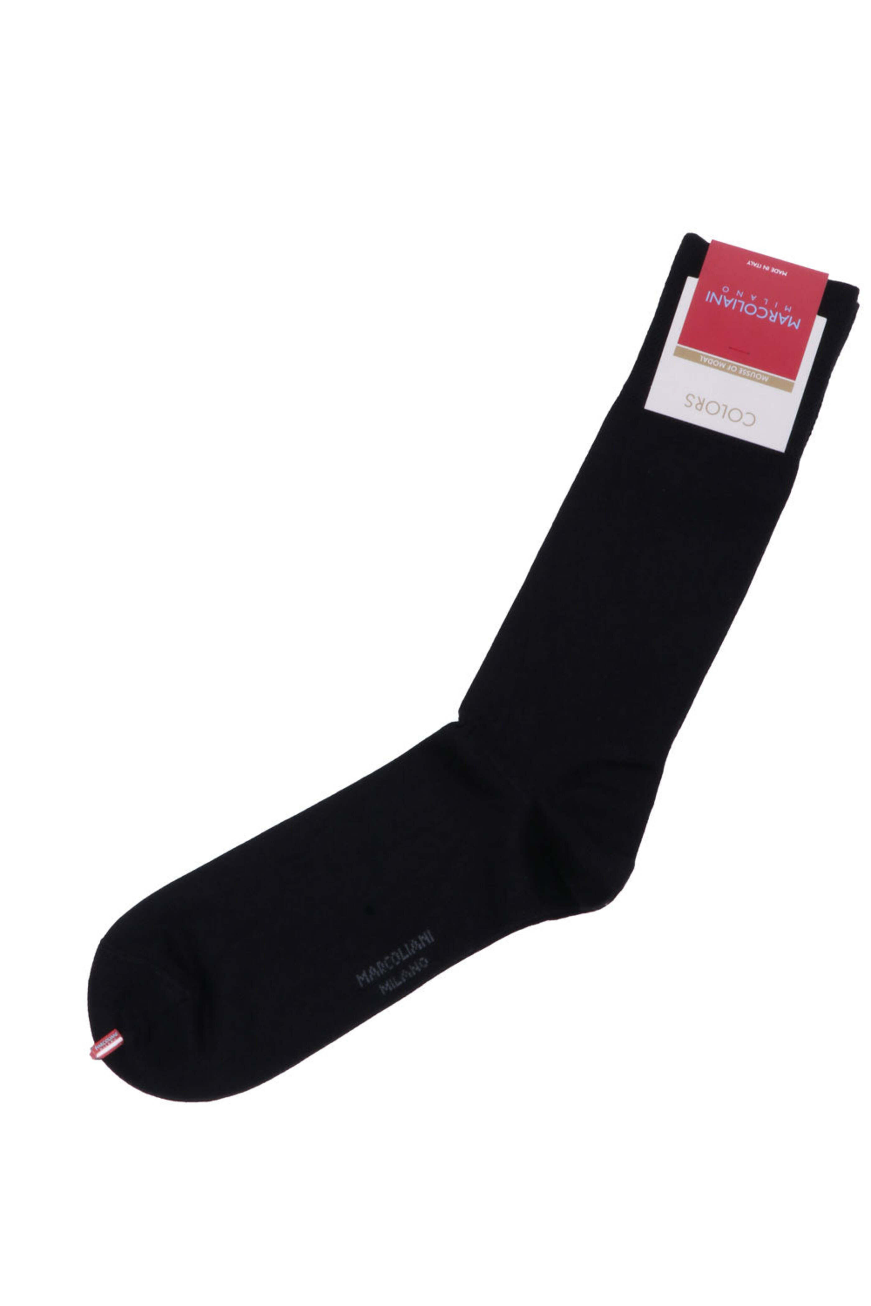 Marcoliani - Black Solid Midcalf Socks