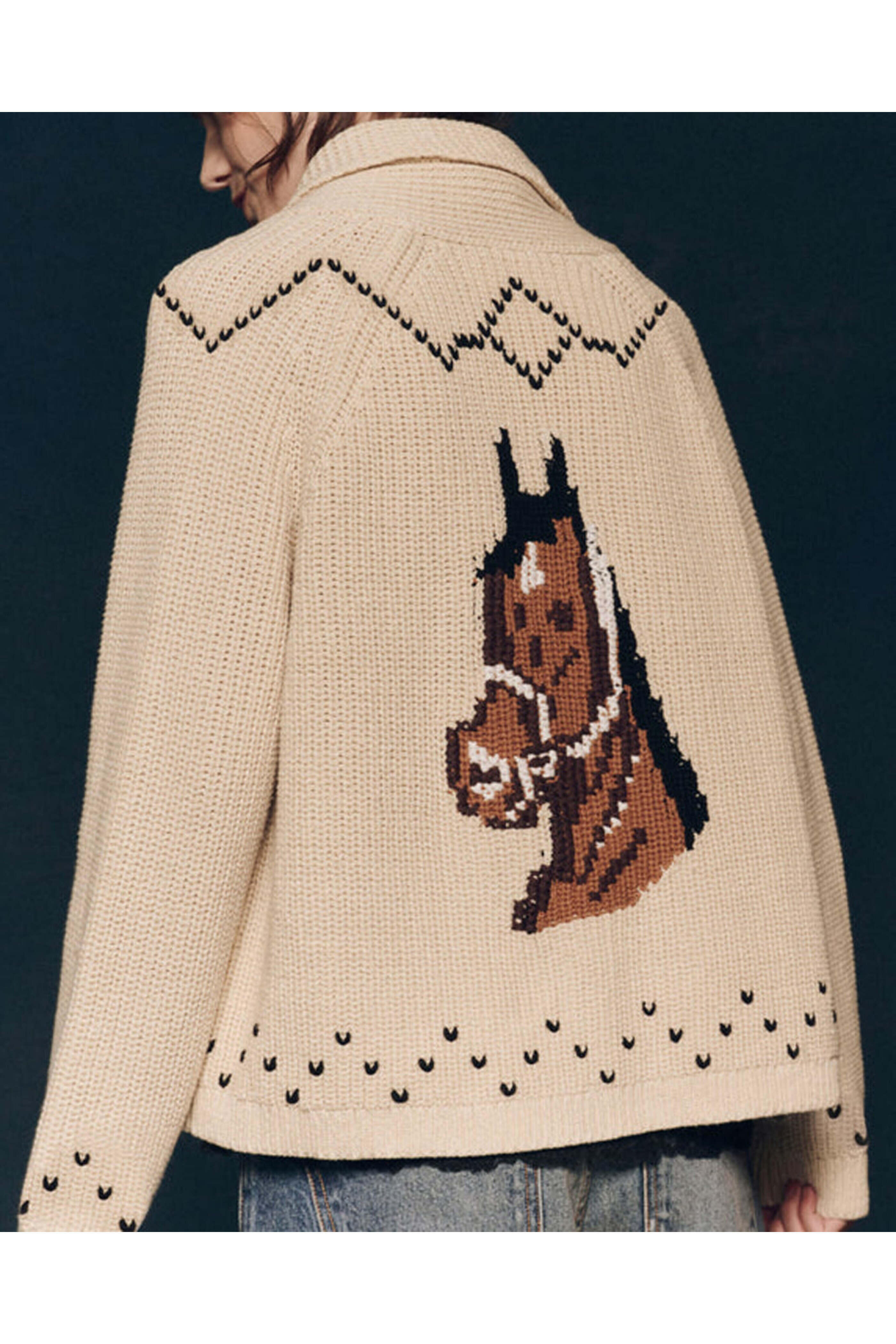 The Great - The Horse Lodge Cardigan in Cream