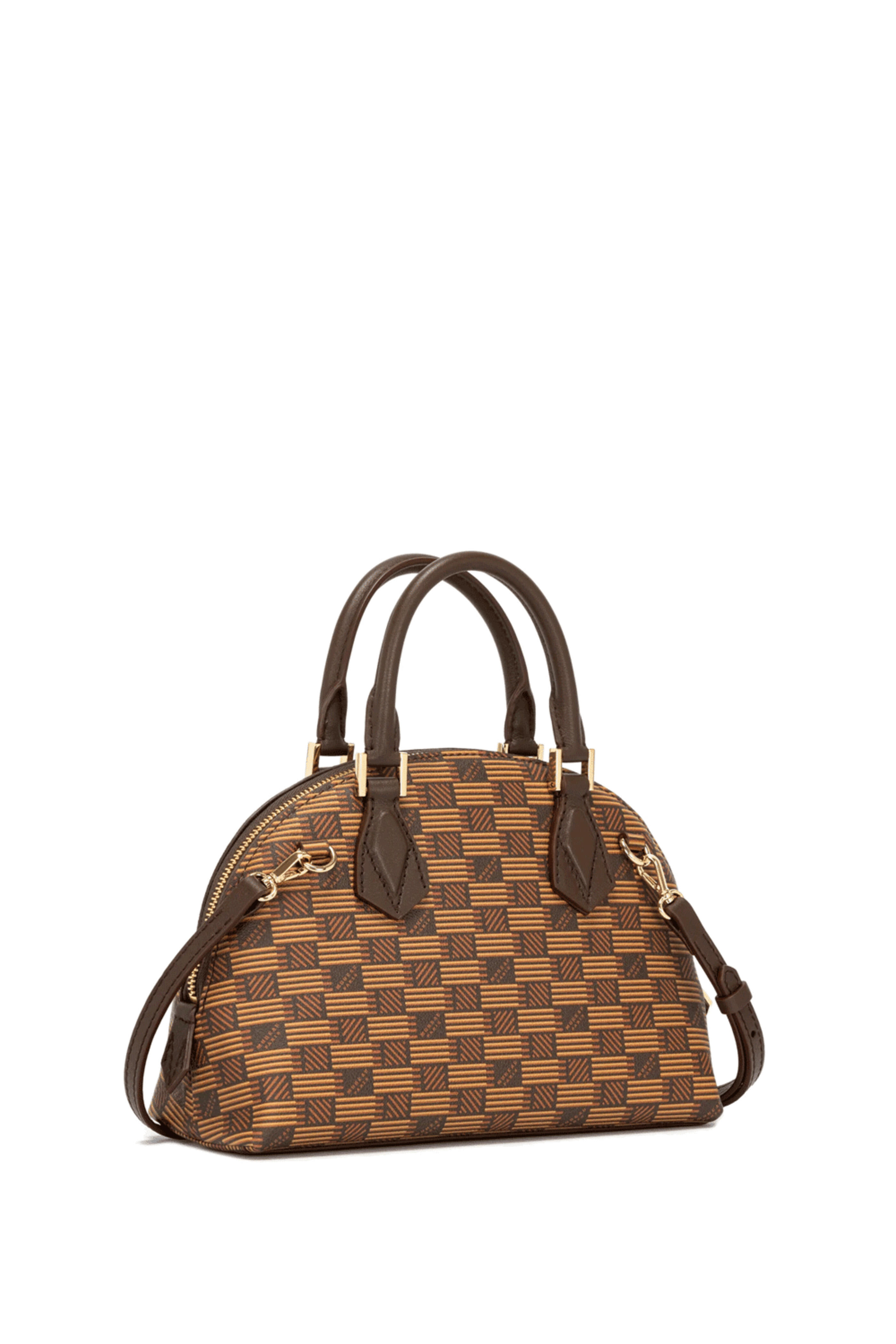 Moreau Paris - Small Reina Halfmoon Chocolate Top Handle Bag