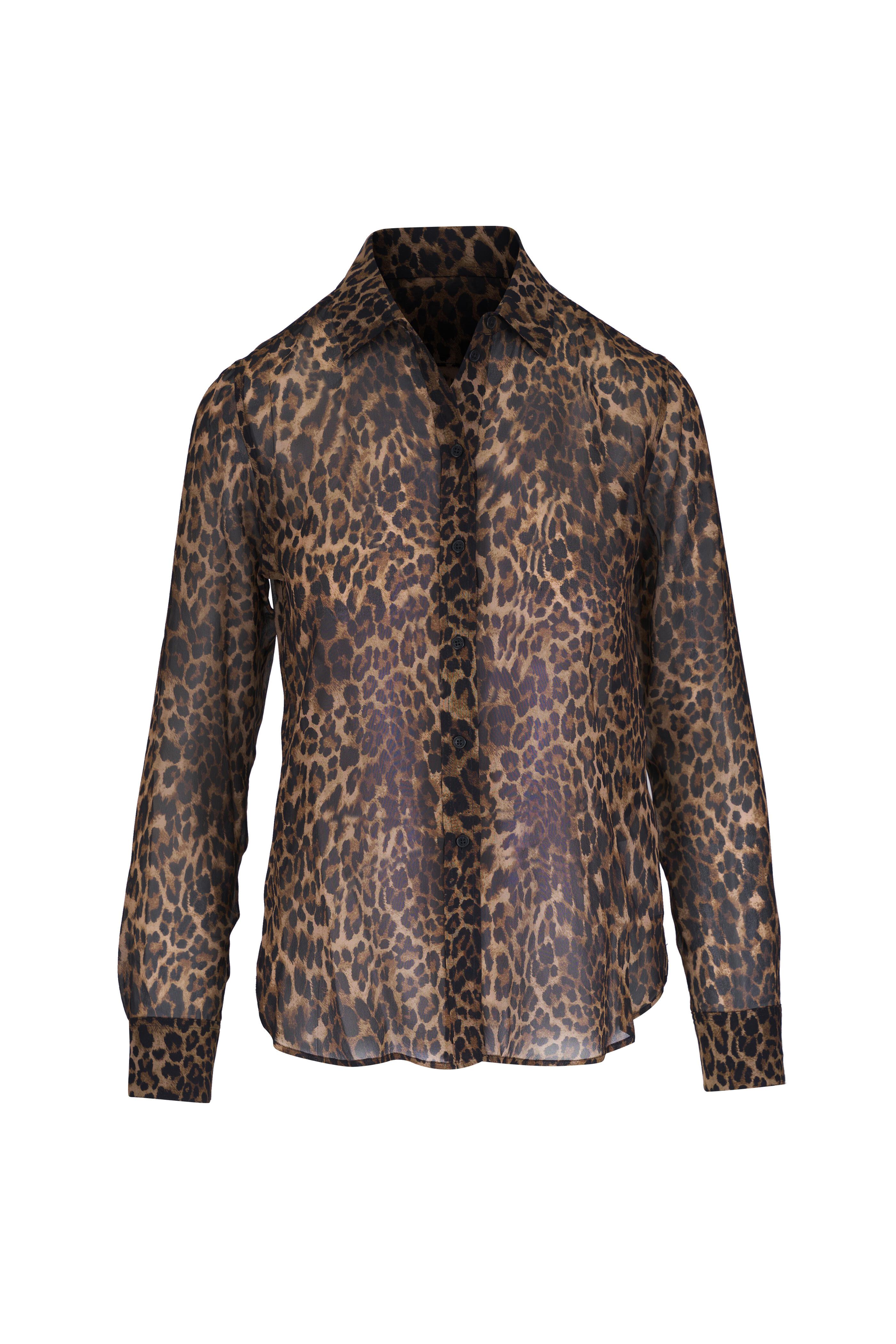 Nili Lotan - Gaia Vintage Leopard Print Silk Shirt