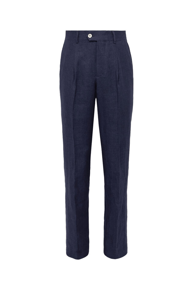 【関税&送料込】Brunello Cucinelli Pantalone Tinto BRUNELLO CUCINELLI corduroy trousers 'Leisure Fit' navy