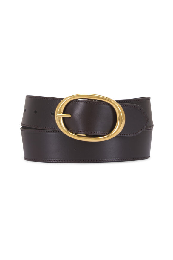 Golden Goose - Dallas Testa Di Moro Washed Leather Stud Belt