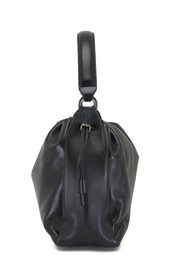 Brunello Cucinelli - Black Small Leather Top Handle Bag