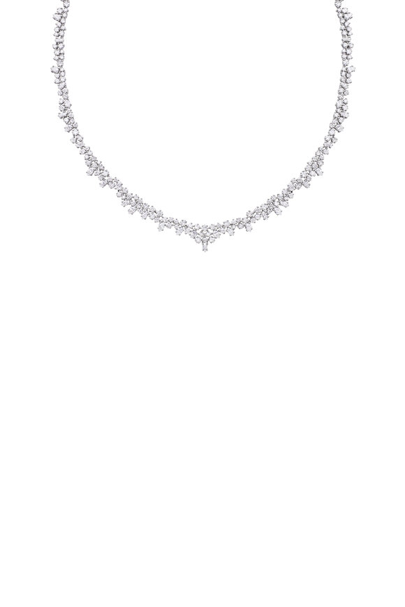 Paul Morelli - 18K White Gold Diamond Cluster Necklace
