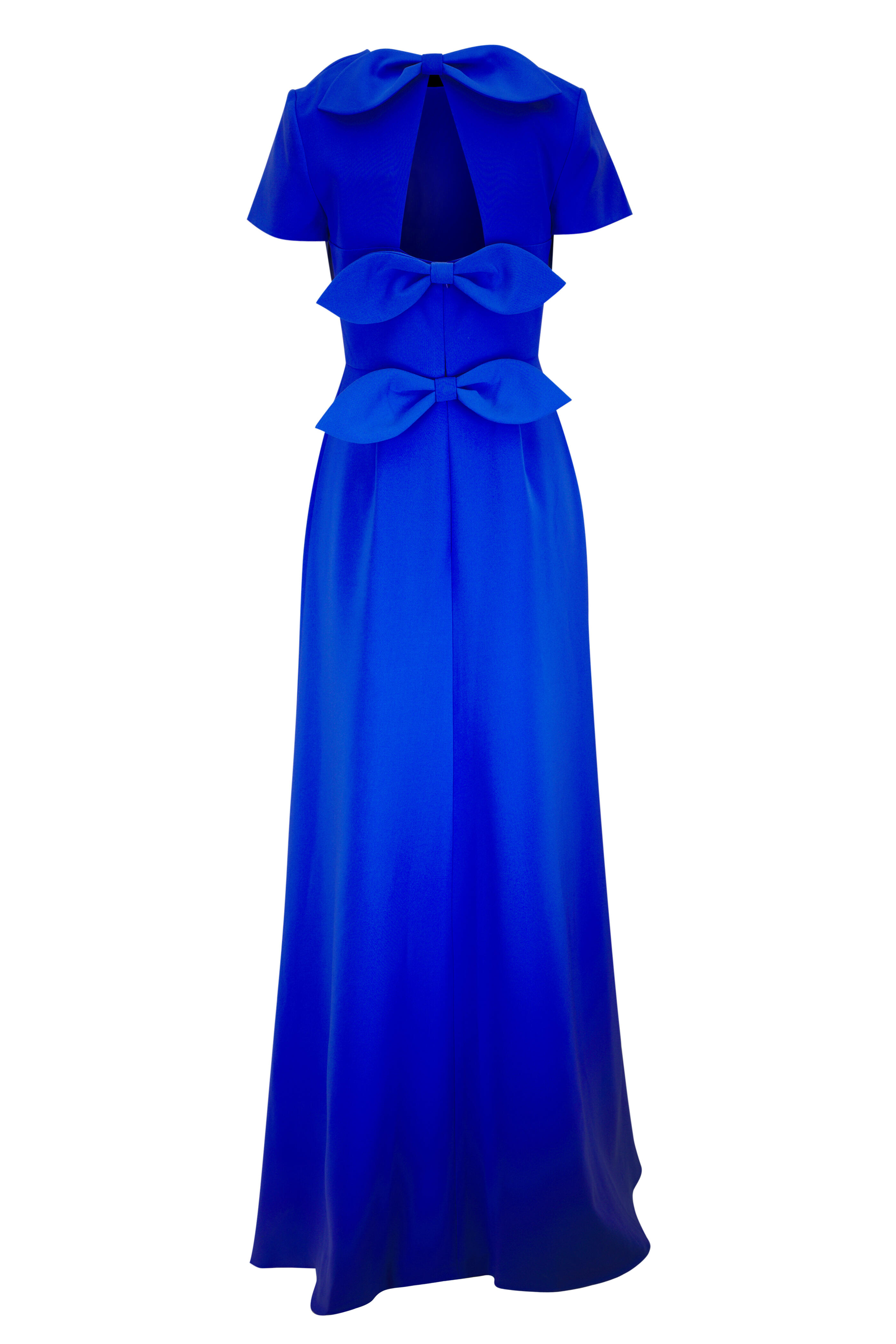 Carolina Herrera - Delphinium Multi Embroidered Floral Bow Gown