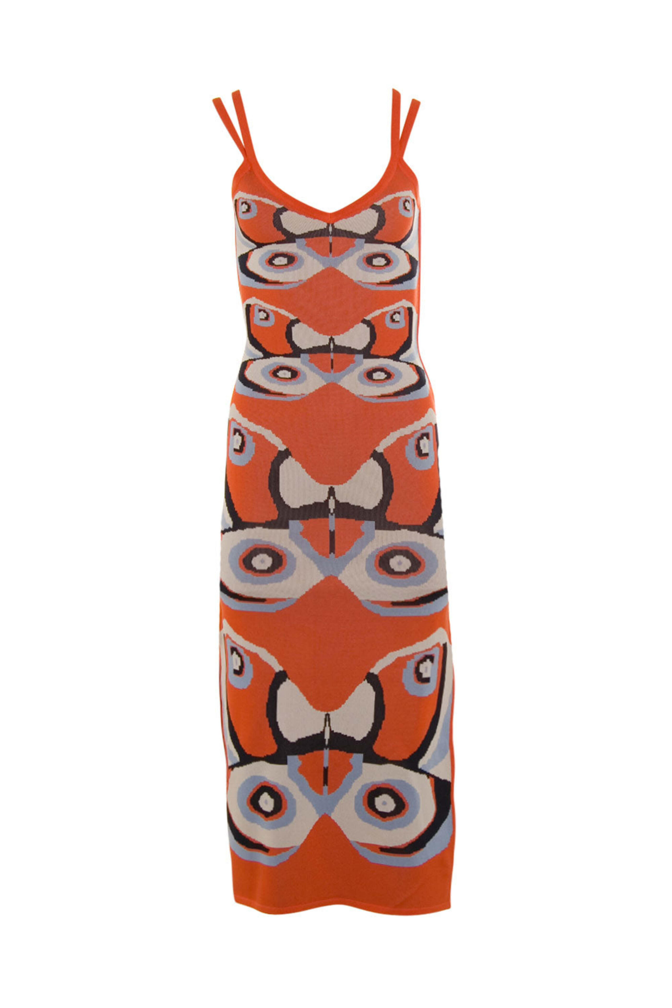 Alexis - Orange Butterfly Chiarina Dress