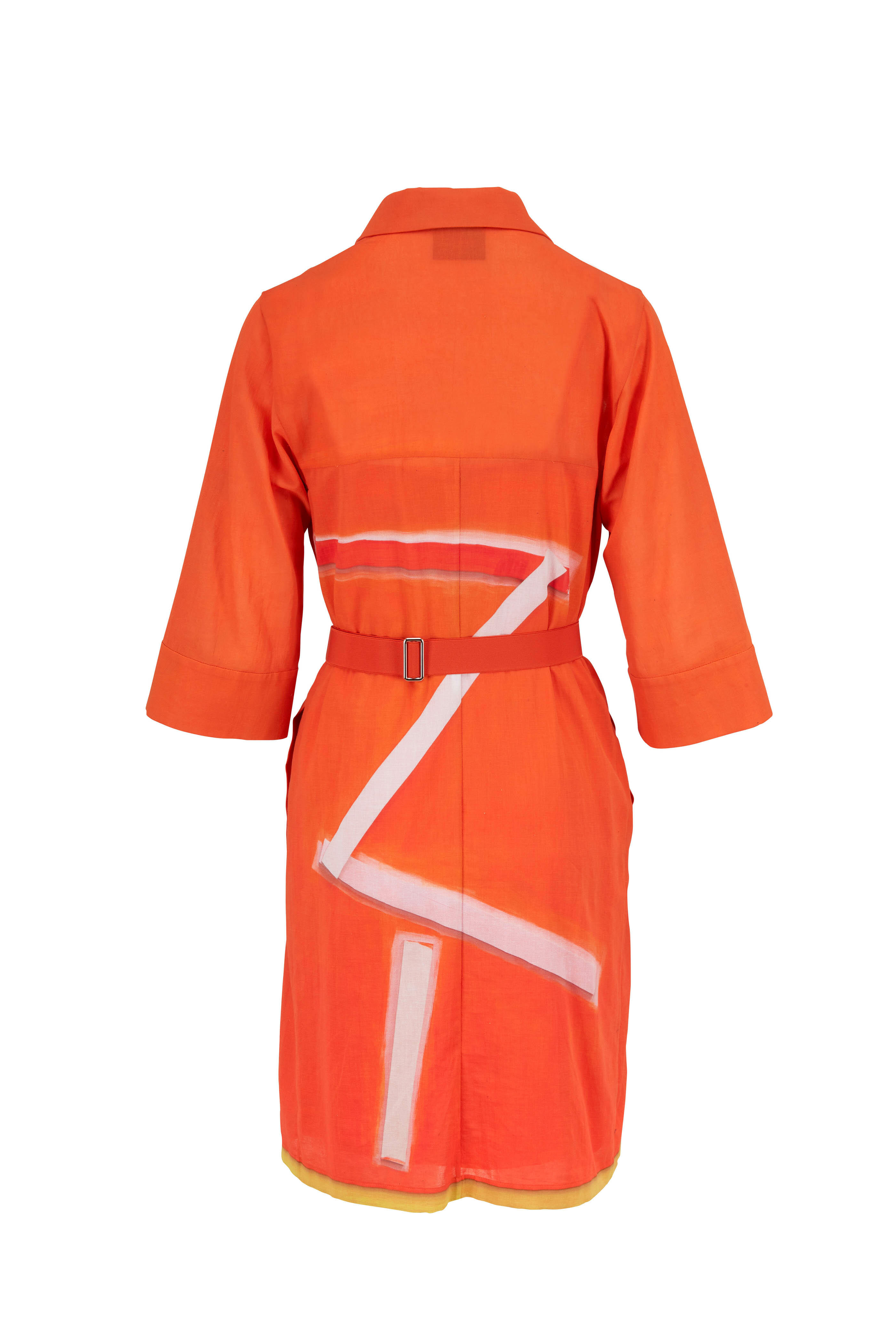 orange buckle dress Melancholy Resin Buckle Midi Dress Floral Print Orange