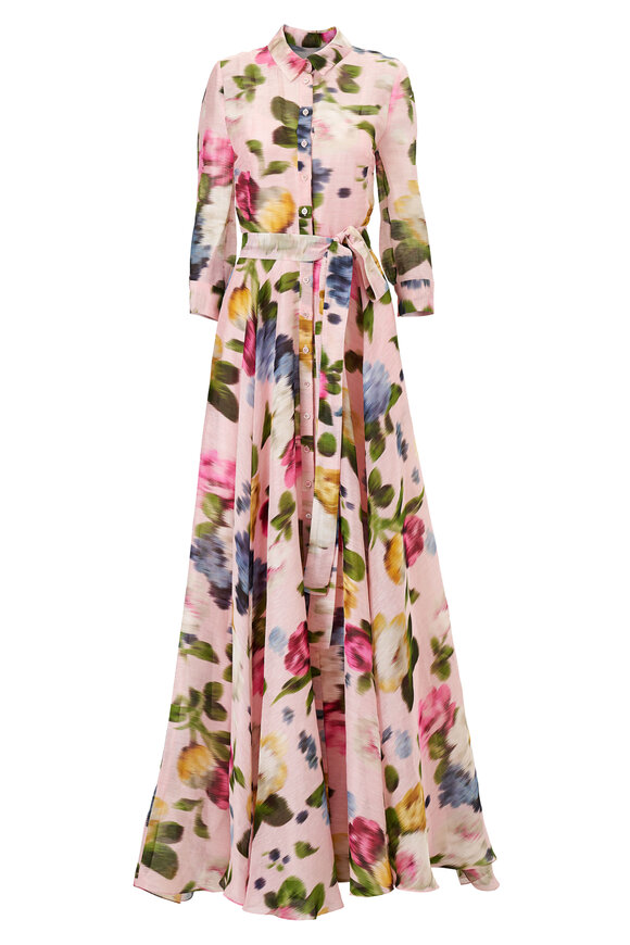 Carolina Herrera Rosewater Multi Trench Gown - view 6