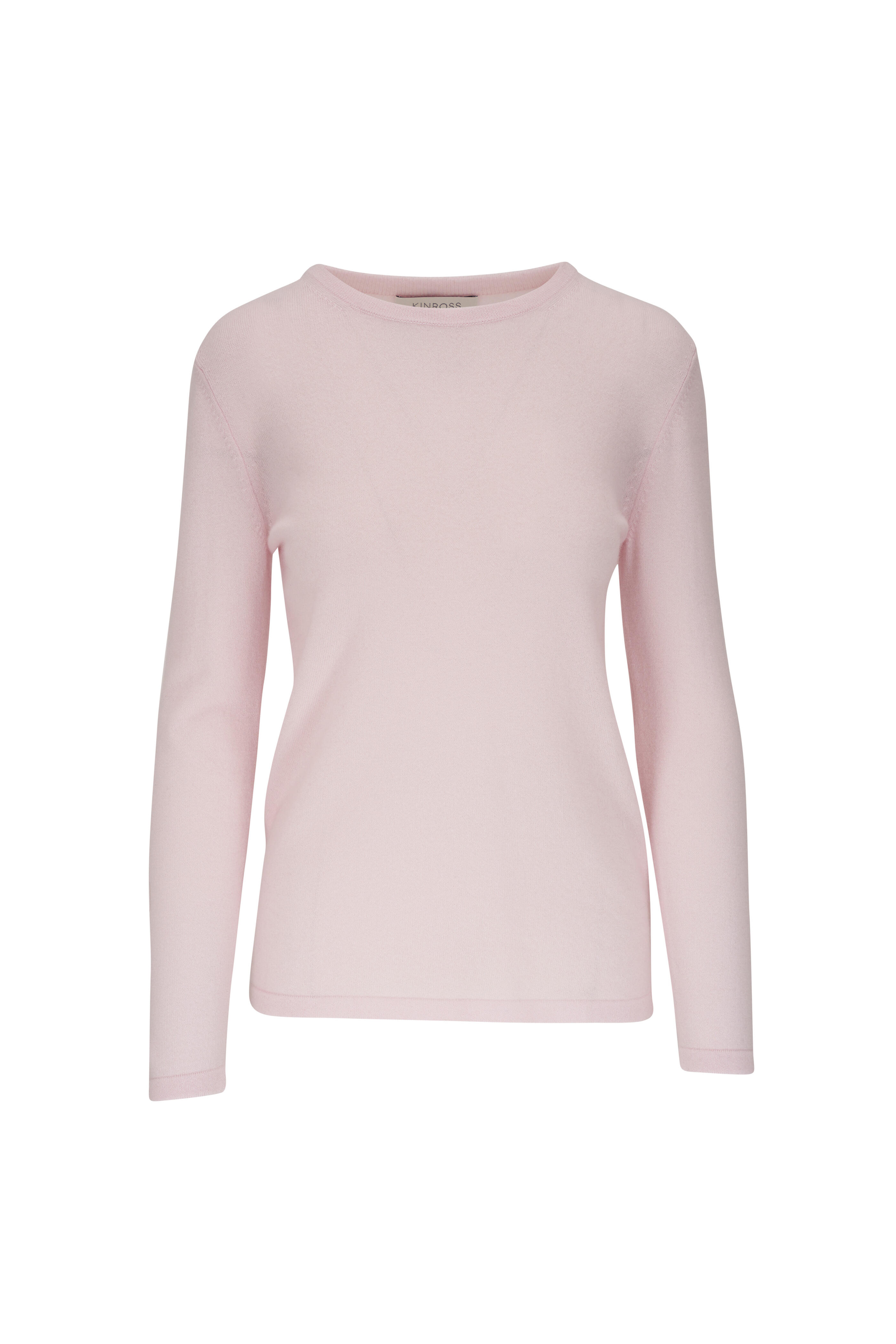 Light Pink Cashmere Crewneck Sweater