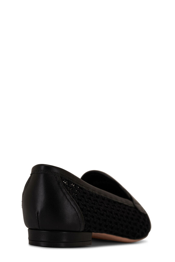 AGL - Blanca Plots Black Woven Rope & Leather loafer 