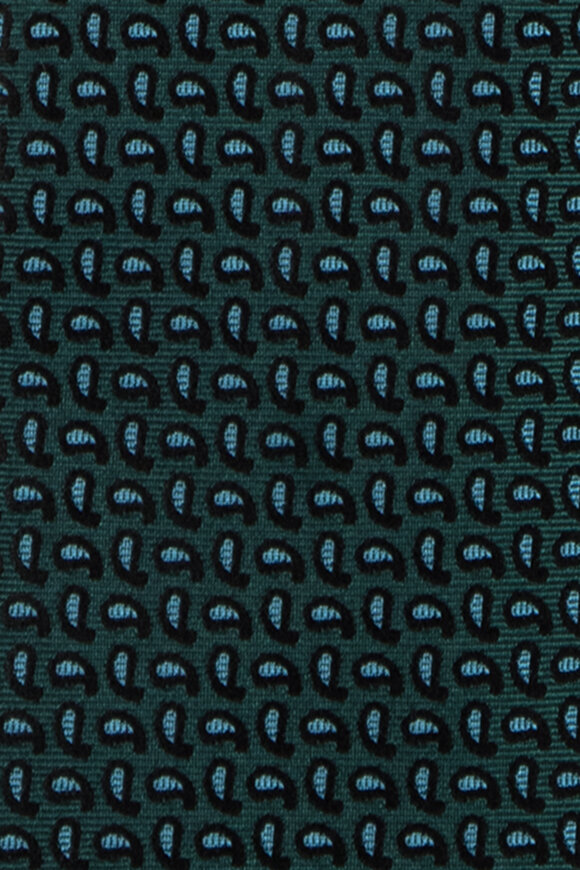 Geoff Nicholson Teal Mini Paisley Silk Necktie - view 2