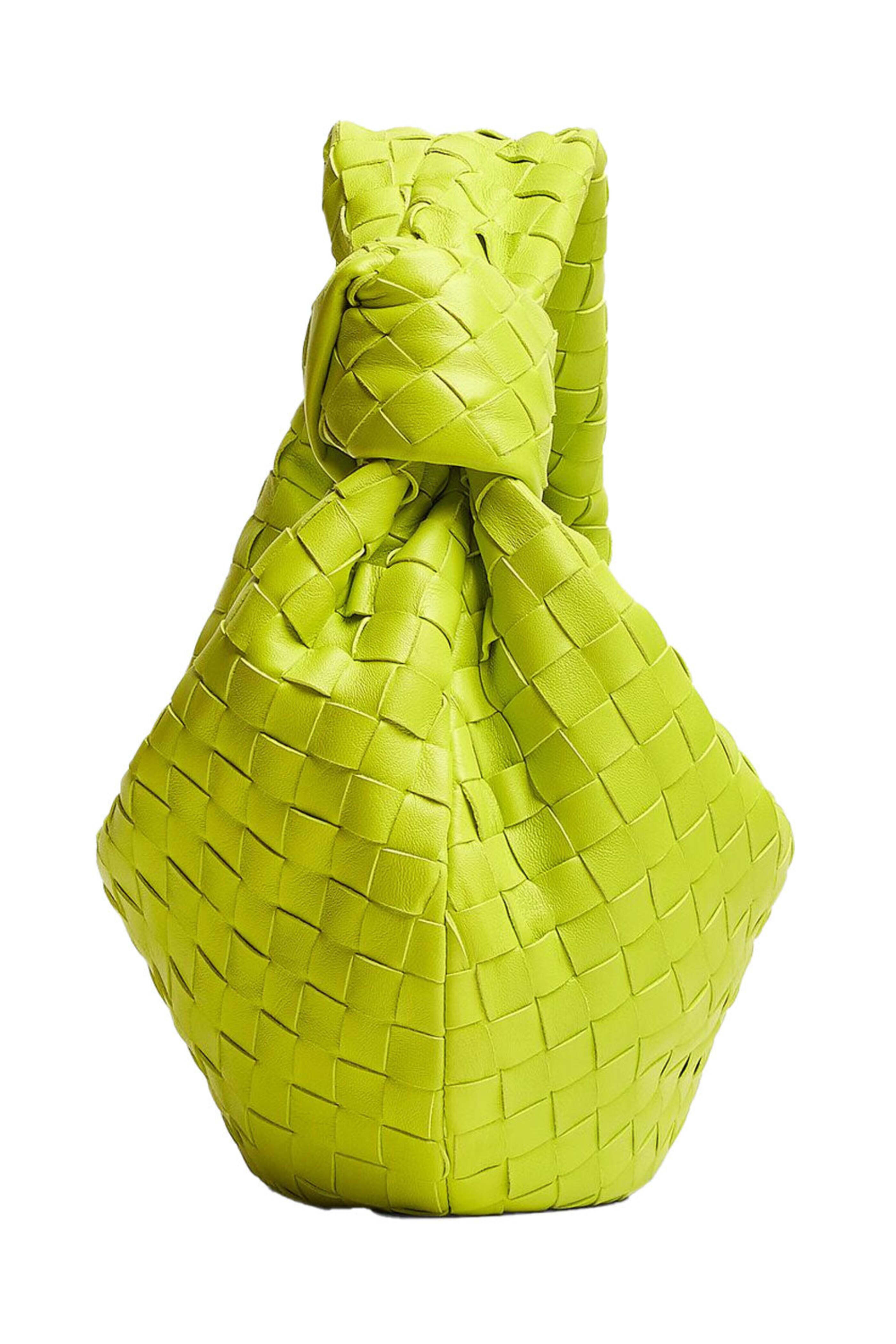 Bottega Veneta - Teen Jodie Intrecciato Hobo Bag in Acid Kiwi