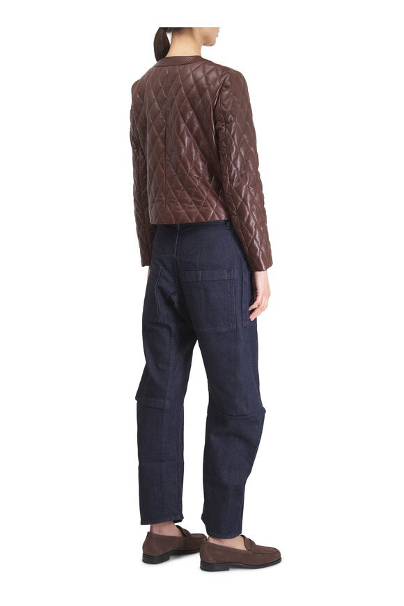Nili Lotan Shon Indigo Rinse Curved Jean - view 3