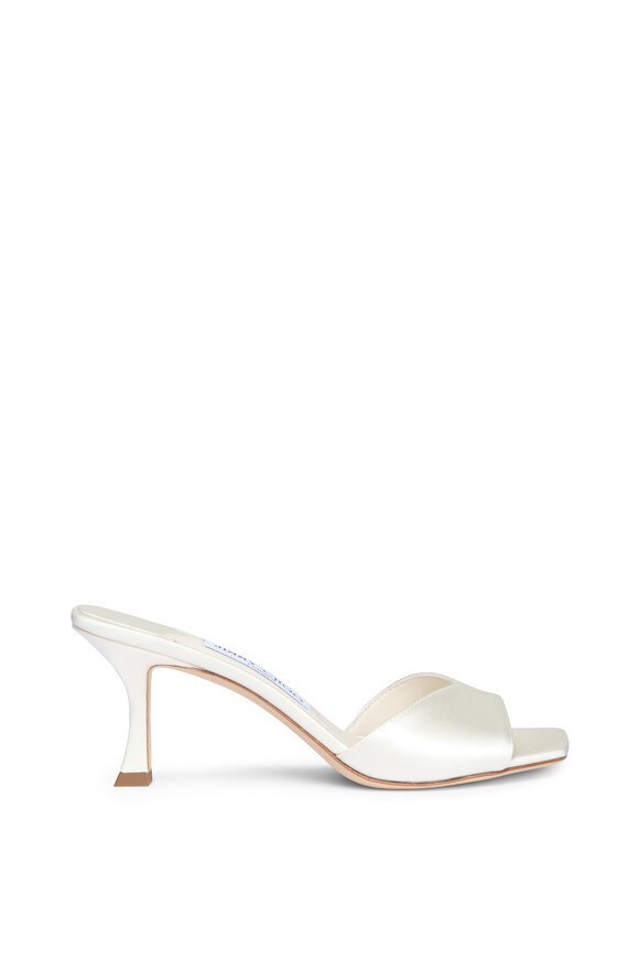 Jimmy Choo Skye Ivory Satin Sandal, 70mm - view 2