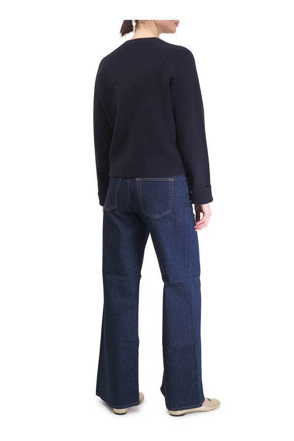 Totême Navy Hammered Button Cardigan - view 3