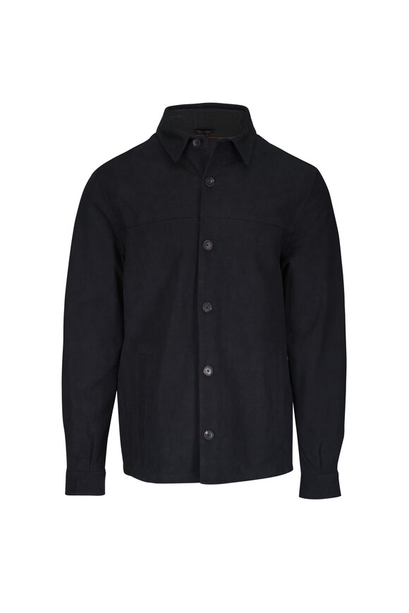 Manto Buffalo Black Suede Jacket - view 1