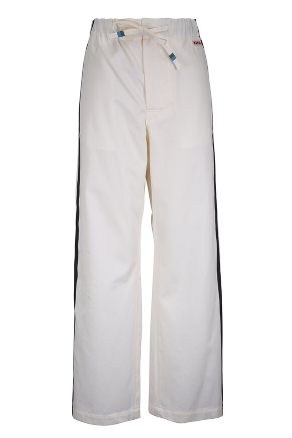Marni White Gabardine Track Pant
