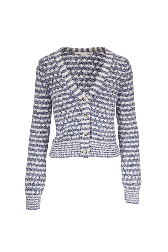 Veronica Beard - Artura Blue Multi Cardigan | Mitchell Stores