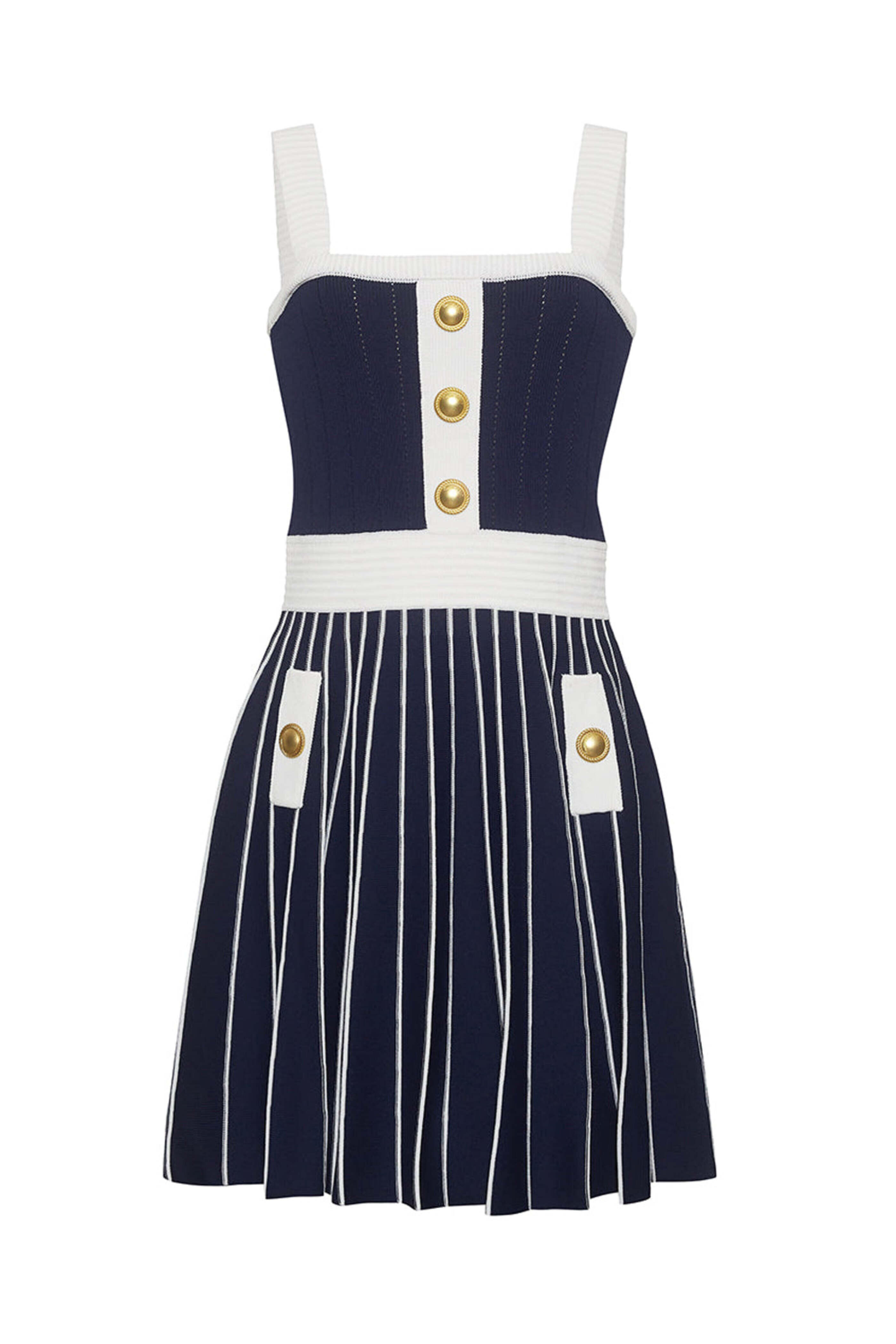 Cara Cara - Navy and Ivory Aurora Mini Dress
