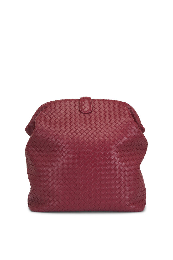Bottega Veneta Lauren 1980 Alto Red Woven Leather Vertical Clutch - view 4