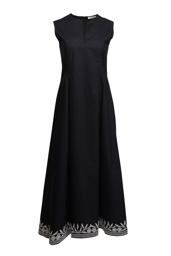 Malene Birger Margrethe Black Midi Dress