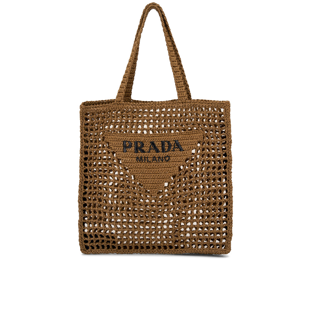 トートバッグ PRADA large shopping bag in raffia Prada Large Logo Raffia Tote Bag - Bergdorf Goodman