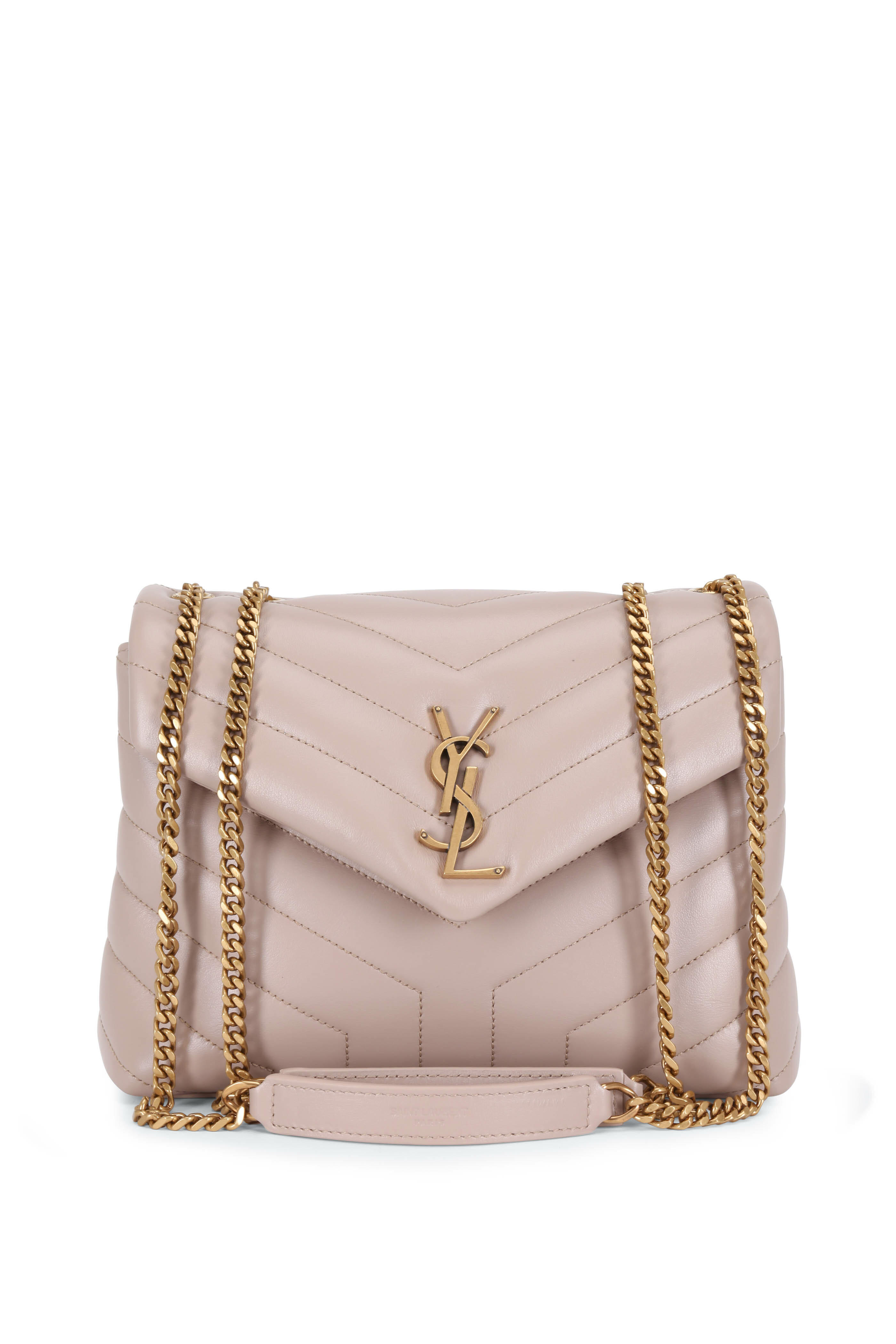 Saint Laurent Solferino Medium Canvas Crossbody Bag in Natural