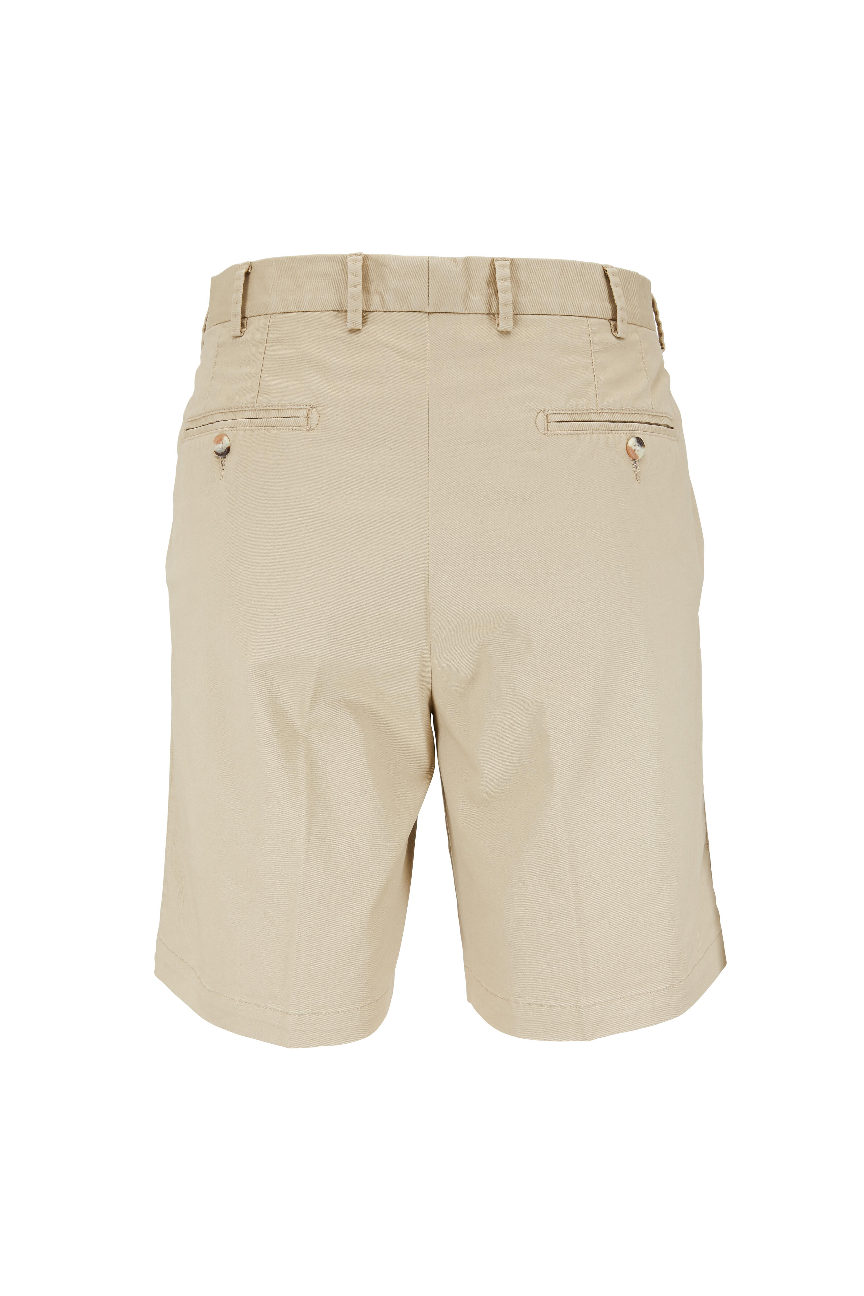 Peter Millar Khaki Soft Wash Stretch Twill Shorts