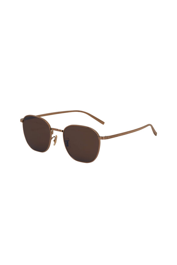 Oliver Peoples Ryann Gold & Brown Mirror Sunglasses  - view 4