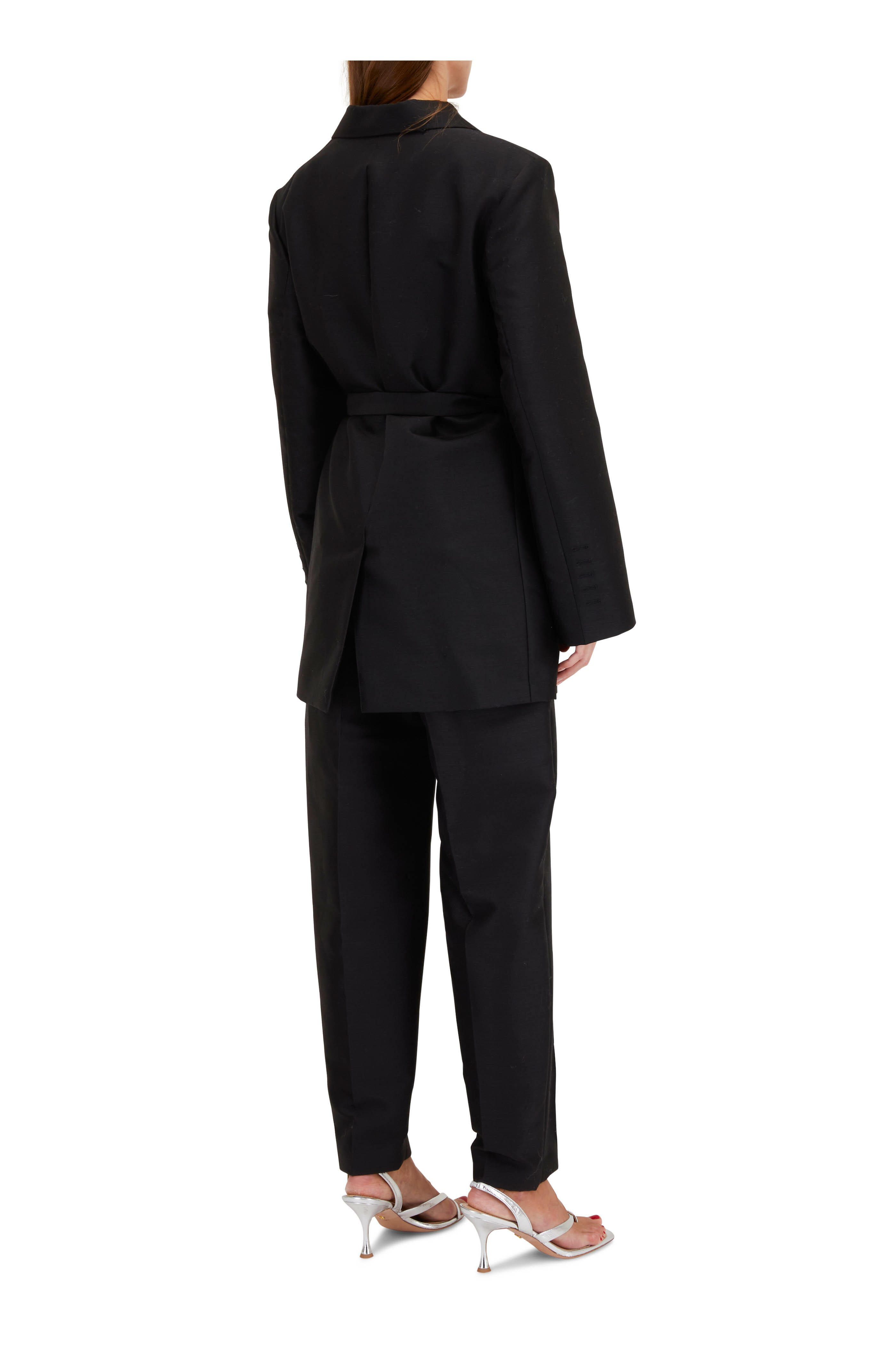 Totême - Black Sewn Pleat Evening Pant