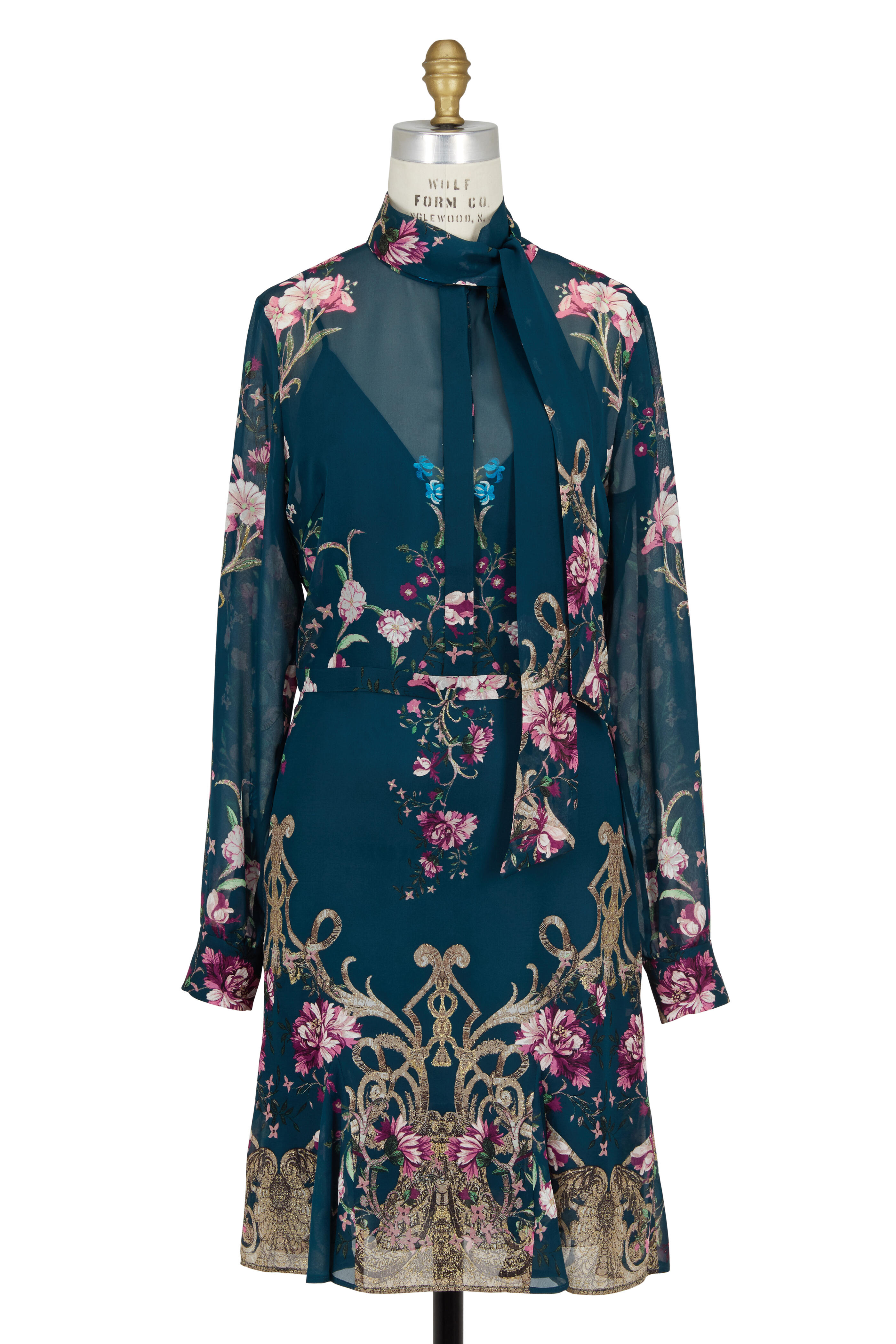 ワンピース ROBERTO CAVALLI BLUE DRESS Roberto Cavalli SS 2006 Vintage Animal Giraffe Silk Blue