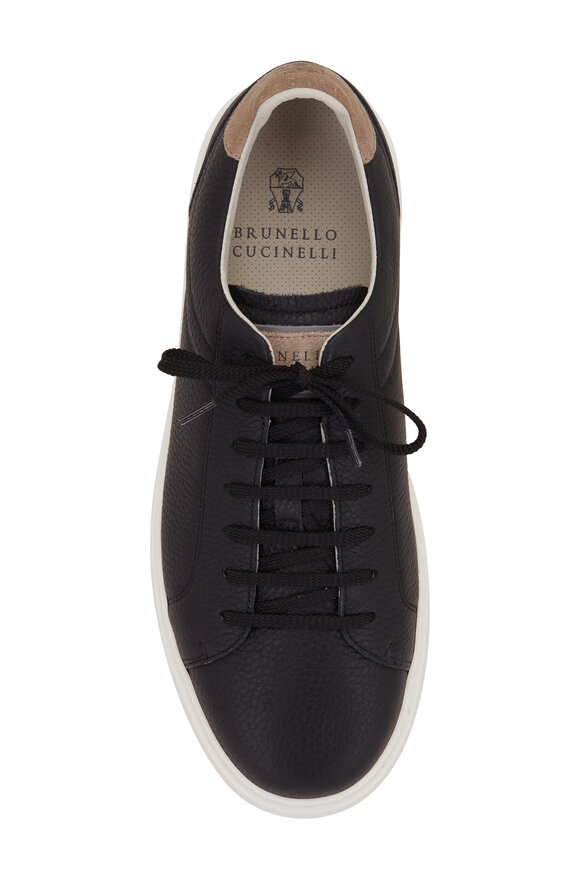 Brunello Cucinelli Black Leather Airsole Sneaker - view 3