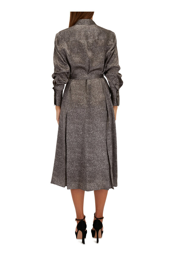 Kiton - Gray Printed Shirtdress