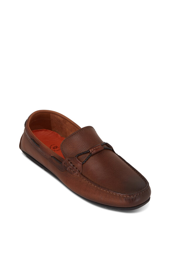 Martin Dingman Bermuda Braid Bourbon Leather Loafer