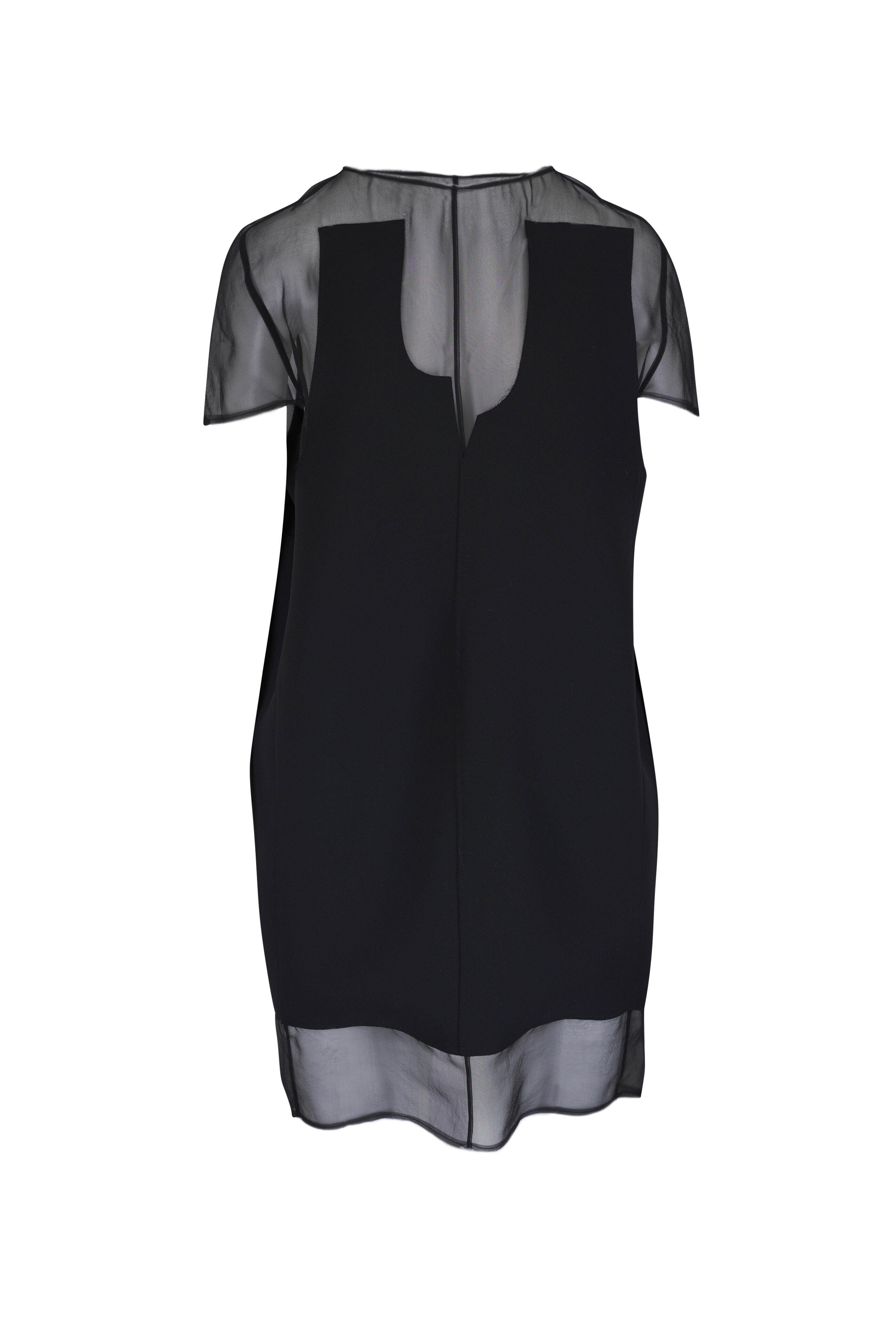 Khaite - Winona Black Double-Faced Crepe Sheer Dress