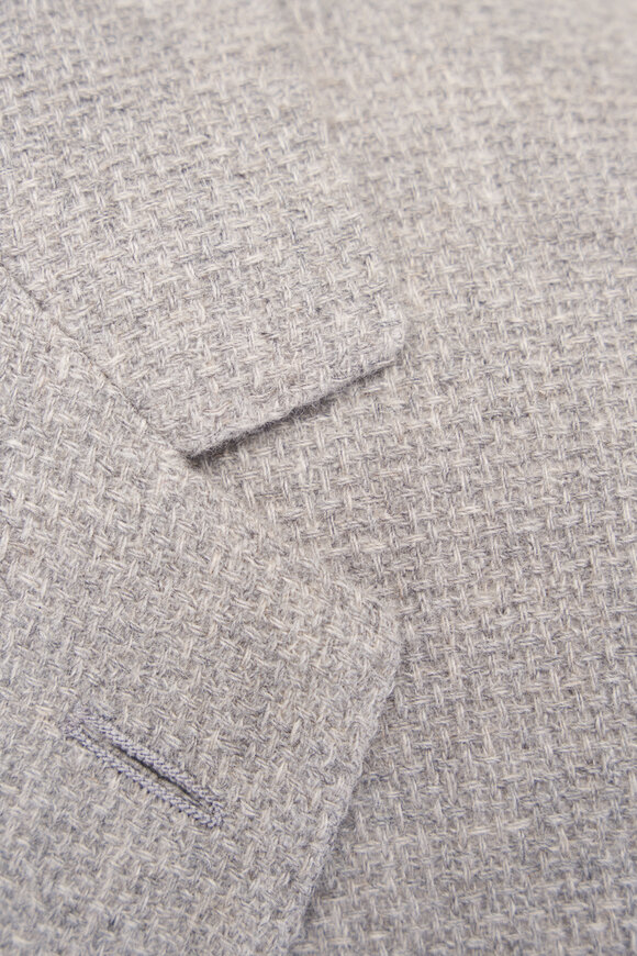 Ralph Lauren Purple Label Gray Textured Cashmere Sportcoat - view 4