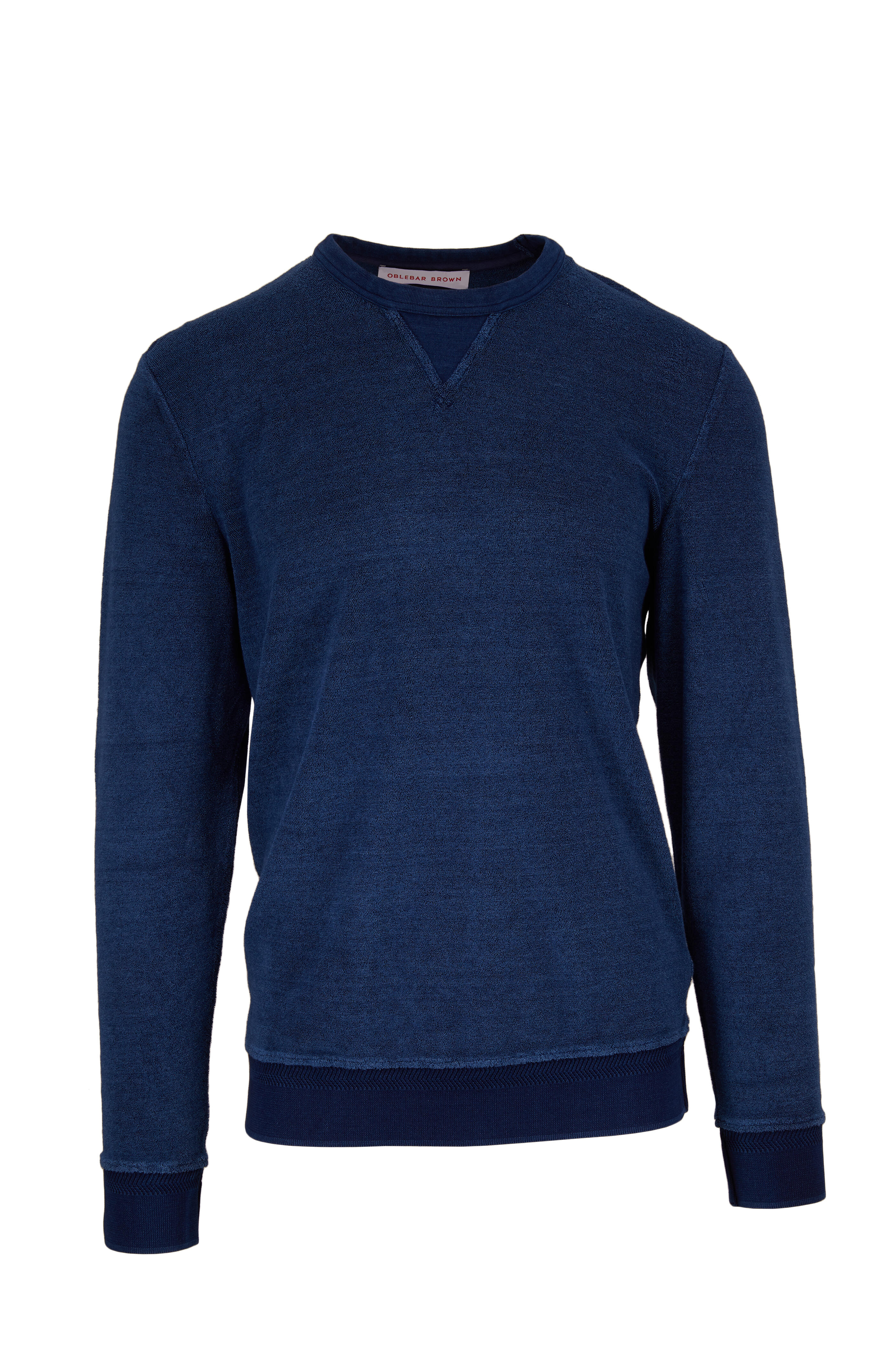 Orlebar Brown - Pierce Indigo Terry Cloth Crewneck Sweatshirt