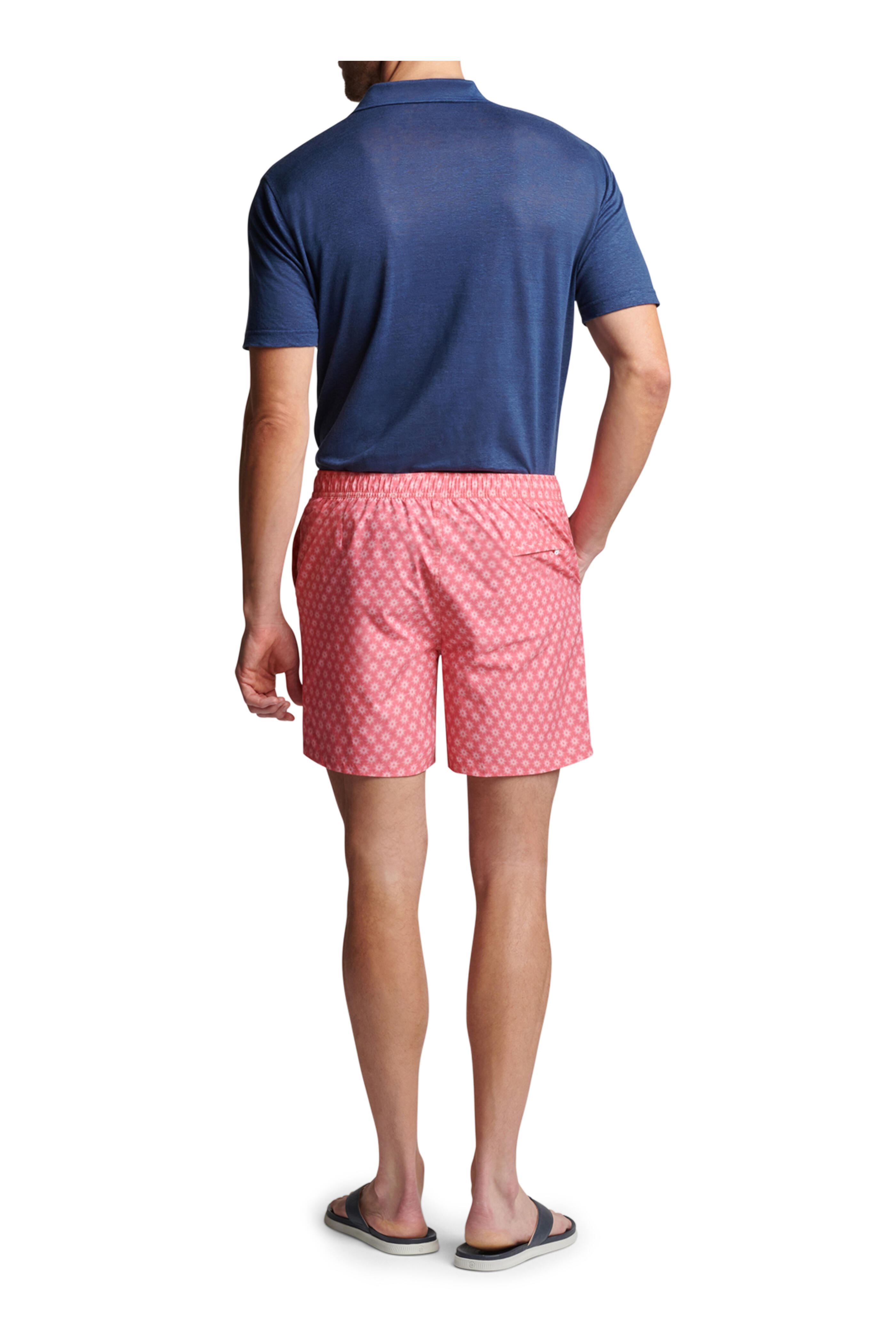 Peter Millar - Fiji Red Pear Sunburst Print Swim Trunks