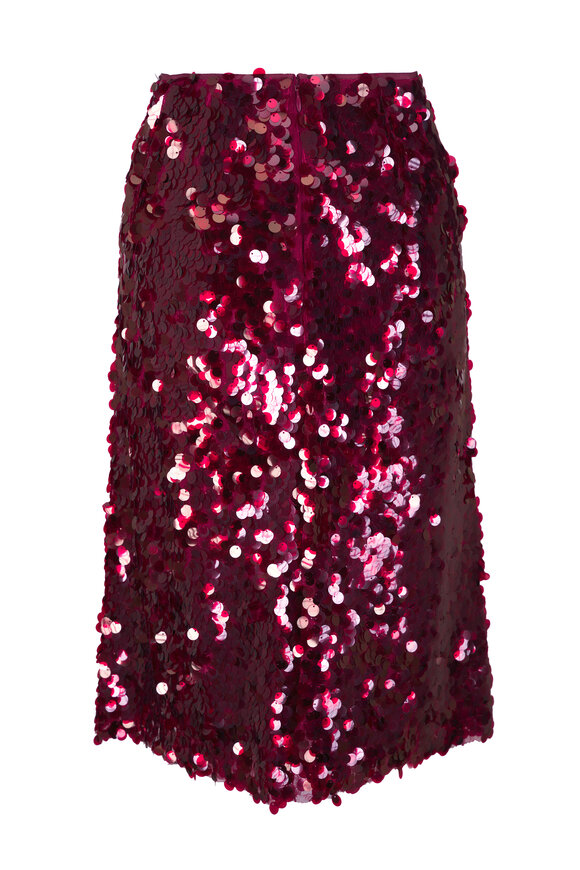 Vince - Ruby Ink Paillette Bias Skirt